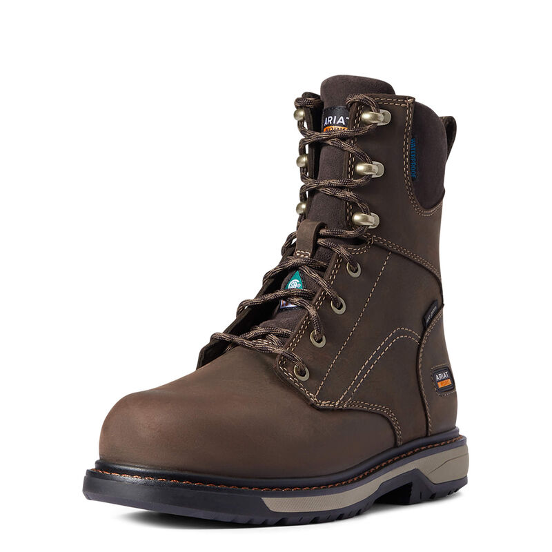 Ariat Arbeitsschuhe Damen - Riveter 8 Csa Glacier Grip Waterproof 400g Composite Toe DunkelBraun ( G